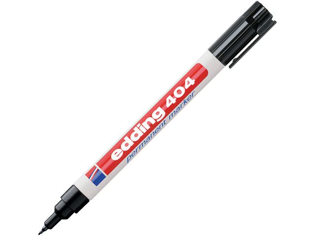 EDDING Märkpenna Permanent 404, extra tunn kulspets, 0,75 mm linjebredd, svart | Kontorsmaterial - Pennor - Märkpennor - Rund spets | Kontorsexperten