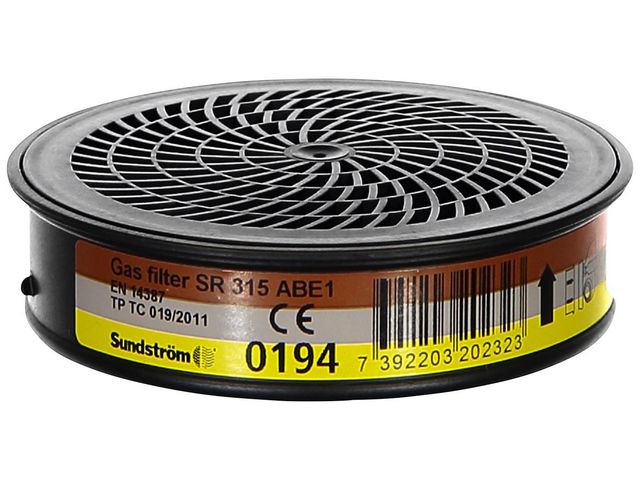 Sundström Gasfilter SR297 ABEK | Skyddsutrustning - Andningsskydd - Tillbehör | Kontorsexperten