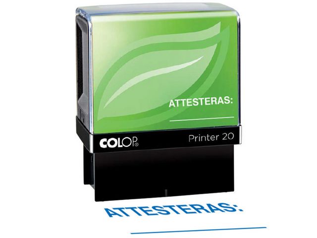 Colop Stämpel standardtext ATTESTERAS: