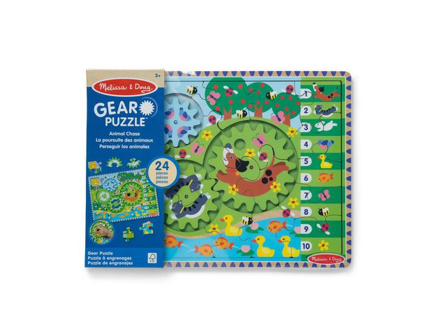 Pussel trä kugghjul djur | Skola och förskola - Lekmaterial - Pussel - Rampussel | Kontorsexperten