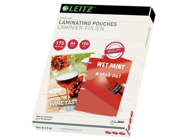 LEITZ Laminat A4 175mic klar 100/fp | Kontorsmaskiner - Laminering - Laminat - A4 | Kontorsexperten