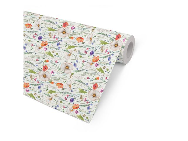 HEDLUNDS OF SWEDEN Presentpapper 57cmx154m Wildflowers | Emballage och lagerutrustning - Presentinslagning - Presentpapper och Julpapper | Kontorsexperten