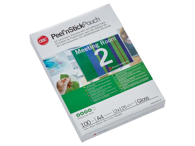 GBC Laminat S-H A4 125mic klar 100/fp | Kontorsmaskiner - Laminering - Laminat - A4 | Kontorsexperten