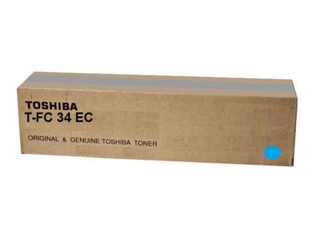 Toshiba Toner T-FC34EC Cyan | Toner och bläck - Tonerkassetter - Toner Toshiba | Kontorsexperten