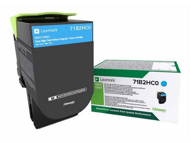 Lexmark Toner 71B2HC0 Cyan | Toner och bläck - Tonerkassetter - Toner Lexmark | Kontorsexperten