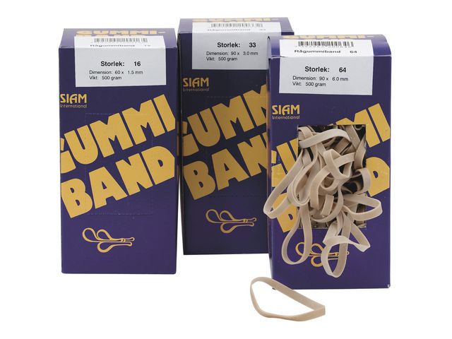 Gummiband nr35 120x3mm 492/fp | Emballage och lagerutrustning - Bindgarn gummiband och stift - Gummiband | Kontorsexperten