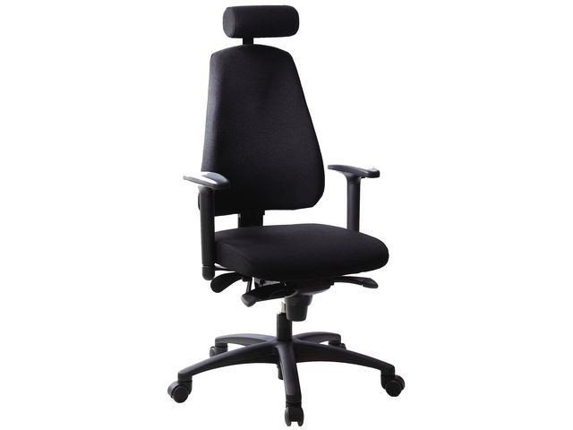 LANAB DESIGN Kontorsstol LD6340 med svankstöd, sitthöjd 42-54 cm, Svart | Kontorsmöbler och inredning - Stolar och sittmöbler - Kontorsstolar | Kontorsexperten