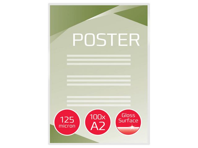 GBC Laminat A2 Klar 125 mic 100/fp | Kontorsmaskiner - Laminering - Laminat - Övriga Format | Kontorsexperten