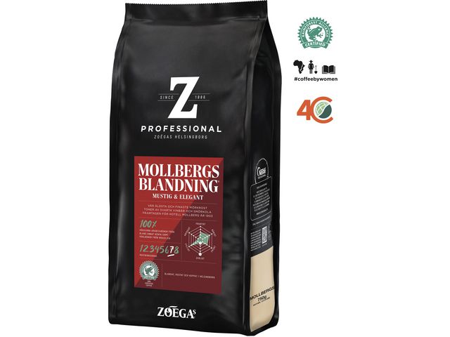 ZOEGAS Kaffe hela bönor Mollbergs 750g 750/fp | Kök och servering - Kaffe och te - Hela Bönor | Kontorsexperten