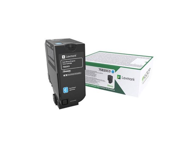 Lexmark Toner 75B20C0 Cyan | Toner och bläck - Tonerkassetter - Toner Lexmark | Kontorsexperten
