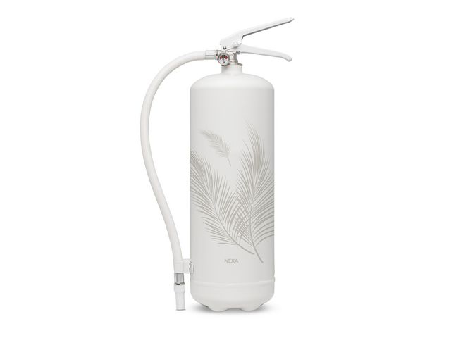 NEXA Brandsläckare 6kg vit 43A Design line Palmblad | Skyddsutrustning - Brandskydd och säkerhet - Brandsläckare | Kontorsexperten