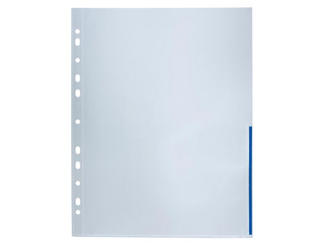 Bantex Plastficka sig A4 0,12 blå 100/fp | Kontorsmaterial - Mappar och plastfickor - Plastfickor - Signal | Kontorsexperten