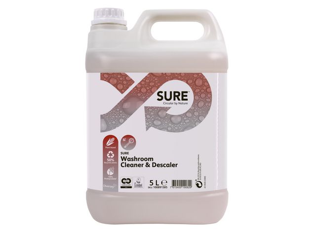 SURE Badrumsrengöring och avkalkning, växtbaserad och 100 % nedbrytbar 5L