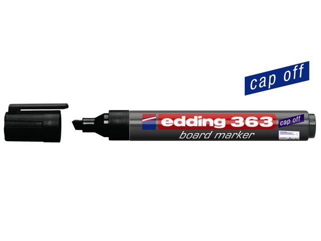 edding Whiteboardpenna 363 snedskuren spets 1–5mm svart | Kontorsmaterial - Pennor - Whiteboardpennor - Skuren spets | Kontorsexperten