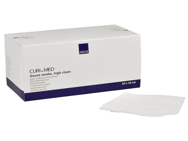 ABENA Kompress CURIMED GV 4l 10x10cm 120/fp | Sjukvård och omsorg - Förband och fixering - Kompresser | Kontorsexperten