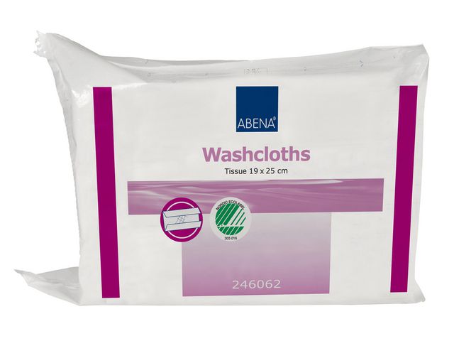 ABENA Tvättlappar 6-lagers vita 8x125/fp | Städ och hygien - Tvål och hygien - Tvättlappar | Kontorsexperten