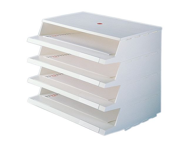 Twinco Brevkorg Panorama 4 delar vit | Kontorsmaterial - Till skrivbordet - Brevkorgar | Kontorsexperten