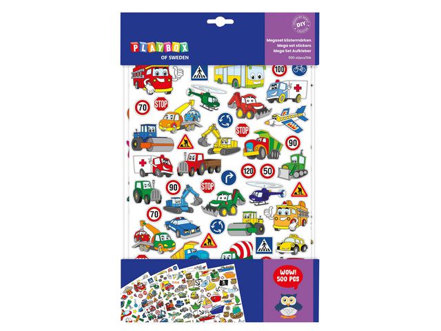 PLAYBOX Stickers blandade motiv 500/fp | Skola och förskola - Hobbymaterial - Bokmärken och stickers | Kontorsexperten