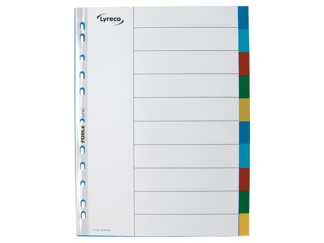 Lyreco Plastregister 10-flik PP-plast A4+ | Kontorsmaterial - Pärmar och register - Plastregister - Otryckta | Kontorsexperten