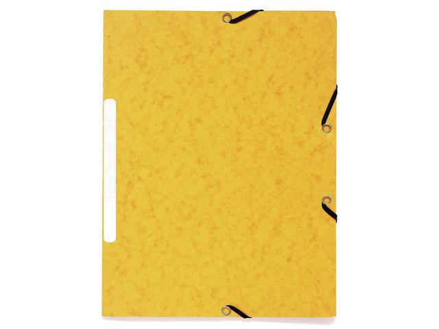 Gummibandsmapp 3-klaff A4 gul | Kontorsmaterial - Mappar och plastfickor - Gummibandsmappar 3-klaff - Kartong | Kontorsexperten