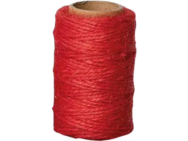 HEDLUNDS OF SWEDEN Jutesnöre röd 25m/rl | Emballage och lagerutrustning - Presentinslagning - Presentband och Snören | Kontorsexperten