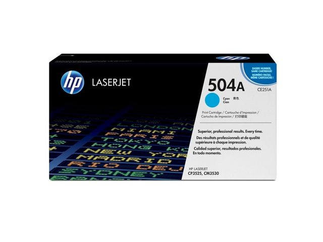HP Toner CE251A 504A 7K Cyan | Toner och bläck - Tonerkassetter - Toner HP | Kontorsexperten