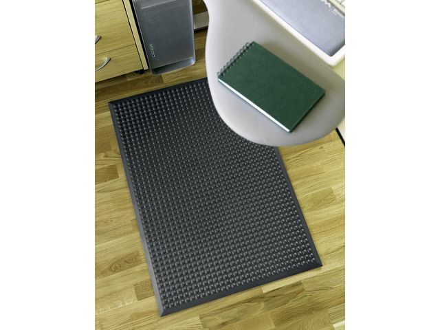 MATTING Yoga PUR golvmatta, 600 x 900 mm, grå | Kontorsmöbler och inredning - Arbetsplatsmattor och ståmattor - Arbetsplats-och ståmattor | Kontorsexperten