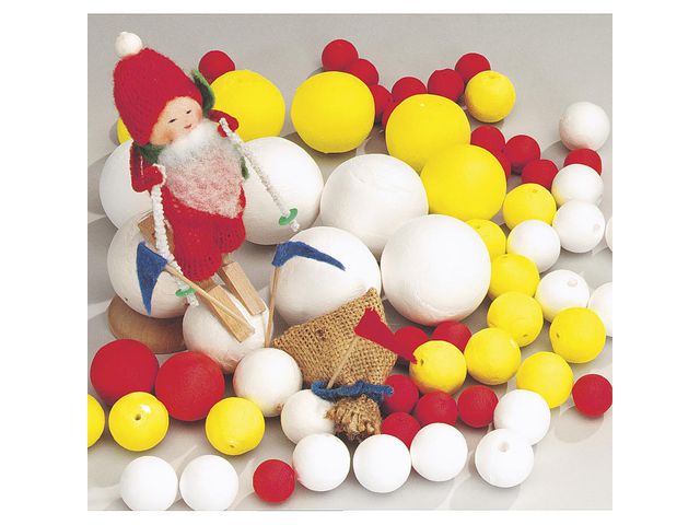 Papperskulor 50mm vit 25/fp | Skola och förskola - Hobbymaterial - Papperskulor | Kontorsexperten