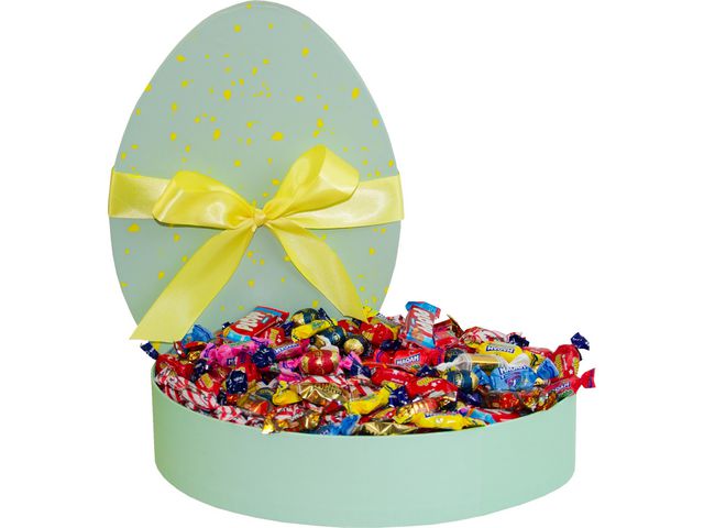 Godis Presentask Ägg inslaget 1,3kg | Kök och servering - Ätbart - Godis och choklad | Kontorsexperten