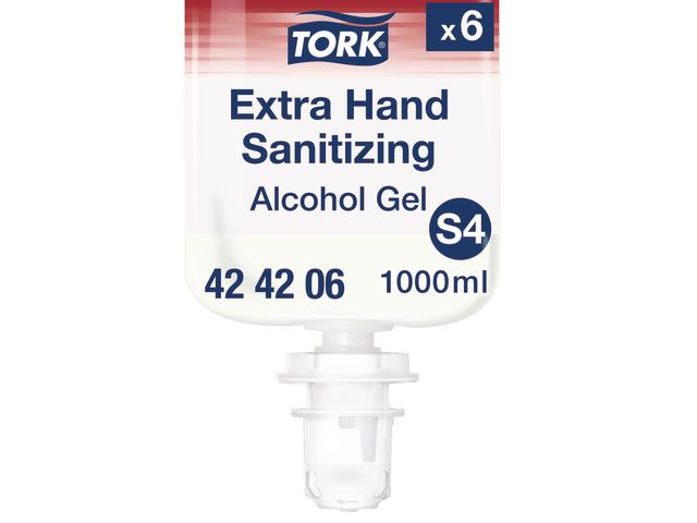 TORK Handdesinfektion Extra S4 gel 80% 1L | Städ och hygien - Desinfektionsmedel - Systemhanddesinfektion | Kontorsexperten