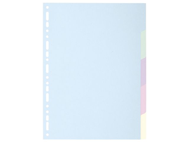 EXACOMPTA Tom avdelare, Forever®, presspan, 5 delar, A4, olika pastellfärger | Kontorsmaterial - Pärmar och register - Pappersregister | Kontorsexperten