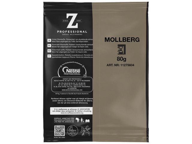 ZOEGAS Kaffe Mollbergs blandning 60x80g | Kök och servering - Kaffe och te - Portionsförpackat | Kontorsexperten