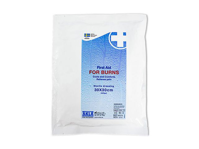 AKLA Brännskadekompress For burns 30x30cm | Skyddsutrustning - Första Hjälpen - Brännskada | Kontorsexperten