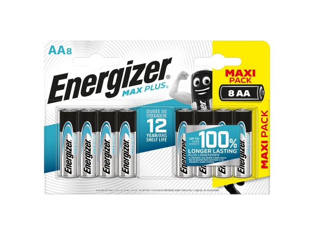 Energizer Batteri Max Plus AA 8/fp | Kontorsmaskiner - Batterier - AA | Kontorsexperten
