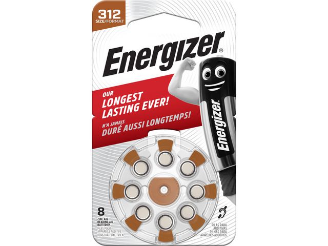 Energizer Batteri hörsel 312 brun 8/fp | Kontorsmaskiner - Batterier - Till hörapparater | Kontorsexperten