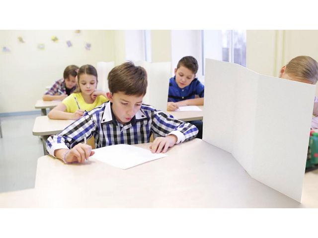 Studyscreen 50x70cm 3-delar 90/fp | Skolmöbler och inredning - Ljudabsorbenter - Bordskärmar | Kontorsexperten