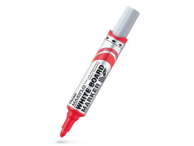 PENTEL Whiteboardpenna Maxiflo rund röd | Kontorsmaterial - Pennor - Whiteboardpennor - Rund spets | Kontorsexperten