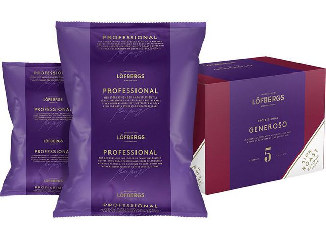 Löfbergs Kaffe Professional Generoso Bönor 1kg | Kök och servering - Kaffe och te - Hela Bönor | Kontorsexperten