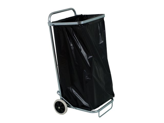 Säckvagn med låsring | Städ och hygien - Avfallshantering och källsortering - Säckstativ | Kontorsexperten