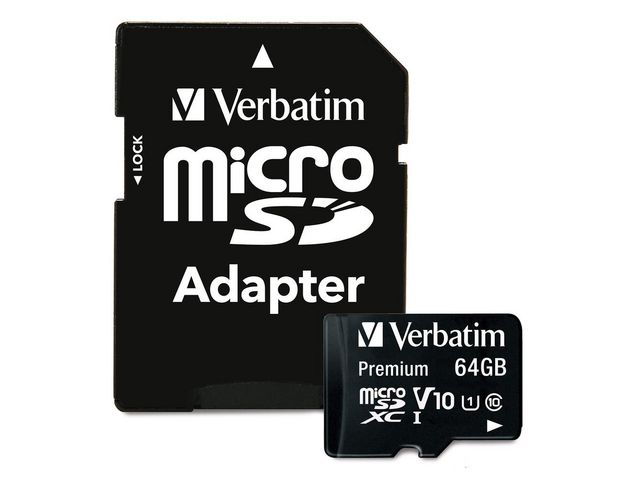 VERBATIM Minneskort Micro SDXC 64GB CL10 | Datorprodukter - Lagring - Minneskort | Kontorsexperten