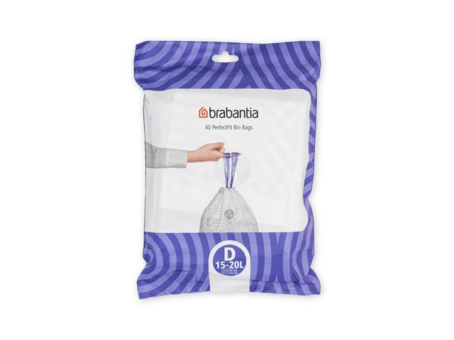 BRABANTIA Avfallspåsar D 15-20L 40/fp | Städ och hygien - Påsar och säckar - Papperskorgspåsar | Kontorsexperten