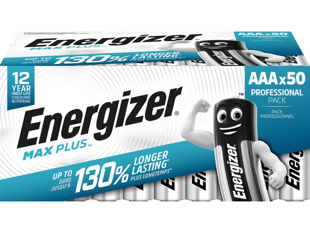 Energizer Batteri Max Plus AAA 50/fp | Kontorsmaskiner - Batterier - AAA | Kontorsexperten