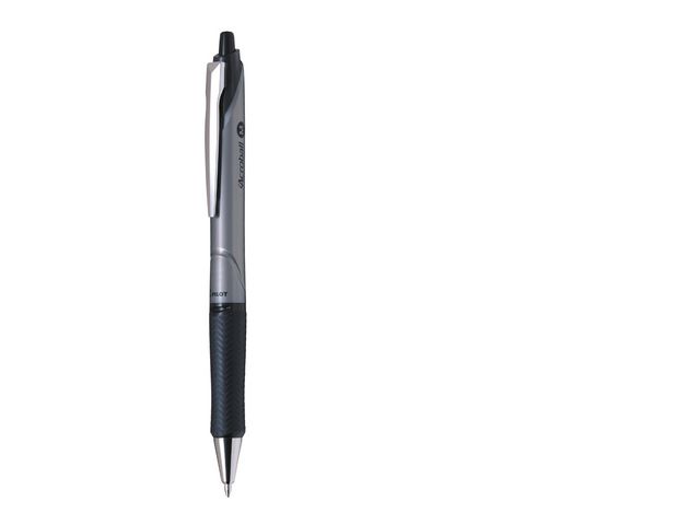 Pilot Kulspetspenna Acroball, med klickmekanism, mediumspets, svart plastpennkropp med greppzon, svart bläck | Kontorsmaterial - Pennor - Kulpennor | Kontorsexperten
