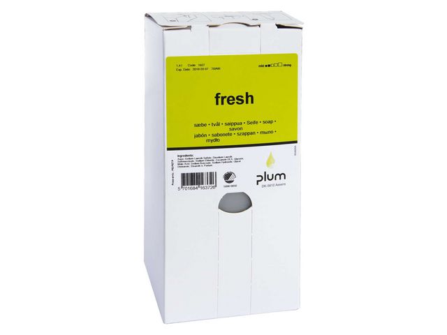 Plum Tvål Fresh BIB 1,4L | Städ och hygien - Tvål och hygien - Hygiensystem - Plum | Kontorsexperten