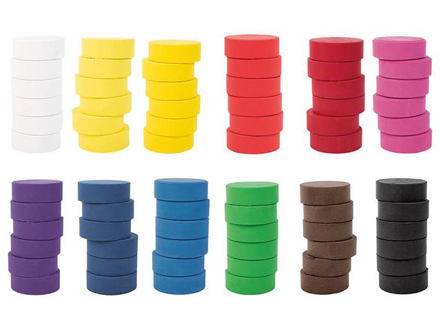 PLAYBOX Färgblock 44 mm, blå 6/fp | Skola och förskola - Målarfärg och tillbehör - Färgblock | Kontorsexperten