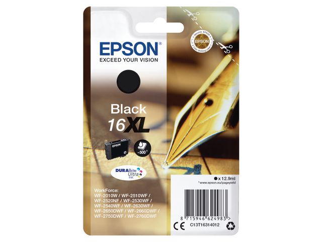Epson Bläckpatron C13T16314012 Svart | Toner och bläck - Bläckpatroner - Bläckpatroner Epson | Kontorsexperten