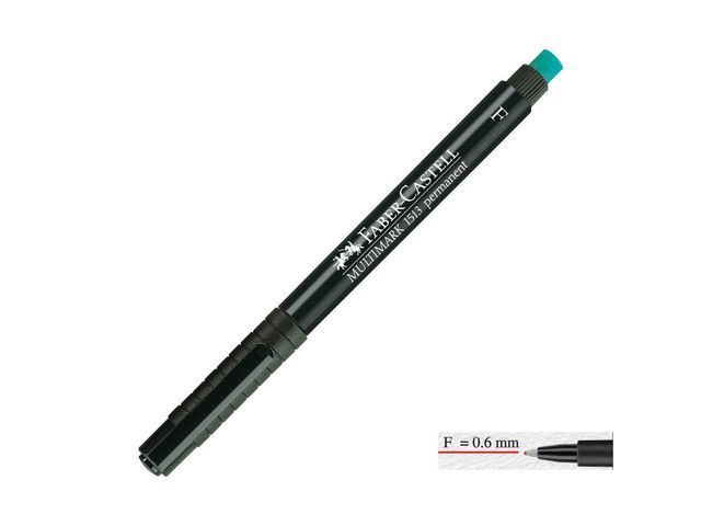 Faber-Castell Märkpenna VF Multimark Permanent F svart | Kontorsmaterial - Pennor - Märkpennor - Rund spets | Kontorsexperten