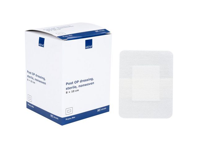 ABENA Förband PostOp 8x10cm 70/fp | Sjukvård och omsorg - Förband och fixering - Absorberande förband | Kontorsexperten