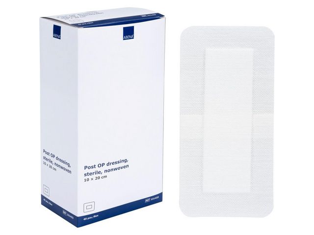 ABENA Förband PostOp 10x20cm 40/fp | Sjukvård och omsorg - Förband och fixering - Absorberande förband | Kontorsexperten