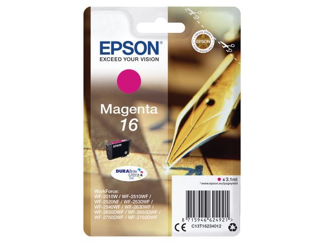 Epson Bläckpatron C13T16234012 Magenta | Toner och bläck - Bläckpatroner - Bläckpatroner Epson | Kontorsexperten